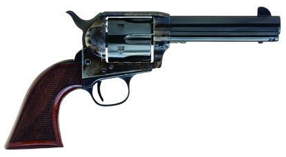 Picture of Cimarron Ar410 Arizona Ranger 45 Colt (Lc) 6 Shot, 4.75" Blue W/Engraved "Arizona Ranger" Steel Barrel, Blued Cylinder, Color Case Hardened Steel Frame, Checkered Walnut Grip, Exposed Hammer 