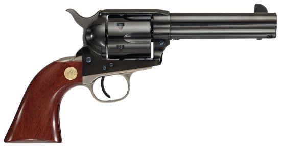 Picture of Cimarron Mp400b1401 Pistoleer 357 Mag 6 Shot 4.75" Blued Rifled Steel Barrel & Cylinder, Blued Steel Frame W/Nickel Backstrap & Triggerguard, Walnut Grip, Exposed Hammer 