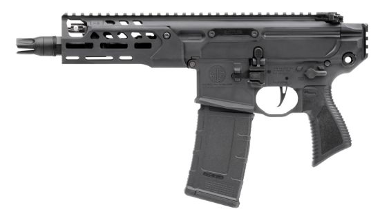 Picture of Sig Sauer Pmcx300b6blt Mcx Rattler Lt 300 Blackout 30+1 6.75", Black, M-Lok Handgaurd, Picatinny Stock Adapter, Oem Polymer Grip, Qd Suppressor Flash Hider, Flat Trigger, Adj. Piston 