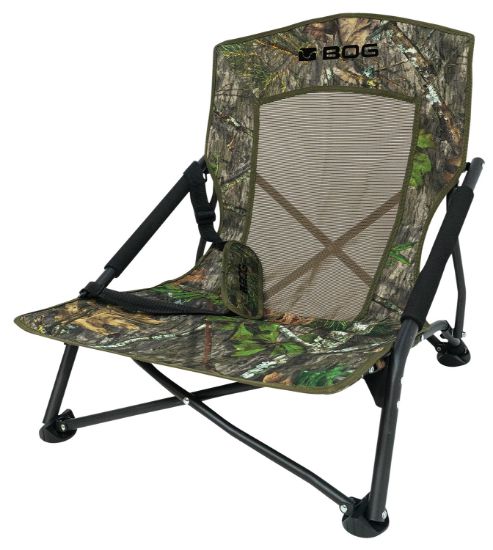 Picture of Bog-Pod 1134444 Snood Low-Profile Chair, 4 Legs, Mossy Oak Camo, Steel Frame, Carry Strap 