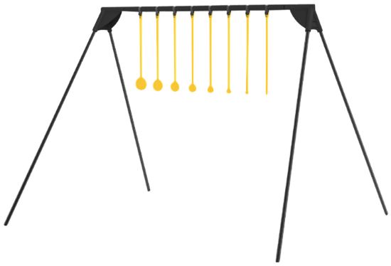 Picture of Caldwell 4002310 Challenge Target Rimfire Kyl Black/Yellow Ar500 Steel Standing Includes 8 Targets 