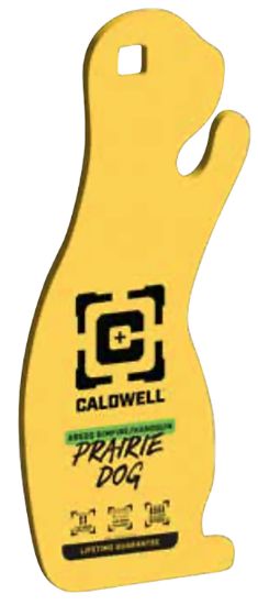 Picture of Caldwell 4002313 Rimfire/Handgun Yellow Ar500 Steel Prairie Dog 1/4" Thick 