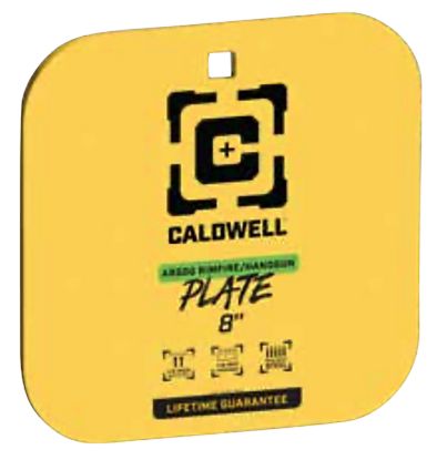 Picture of Caldwell 4002878 8" Rimfire/Handgun Yellow Ar500 Steel Gong 1/4" Thick 