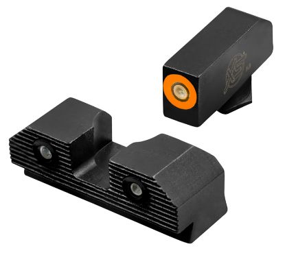 Picture of Xs Sights Glr203p6n R3d 2.0 Night Sights Fits Glock Black | Green Tritium Orange Outline Front Sight Green Tritium Rear Sight 