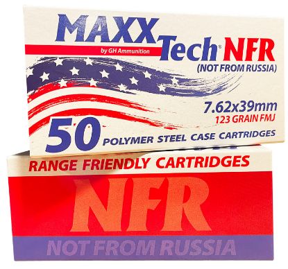 Picture of Maxxtech Mtnfr762 Nfr 7.62X39mm 123 Gr Full Metal Jacket 50 Per Box/ 10 Case 