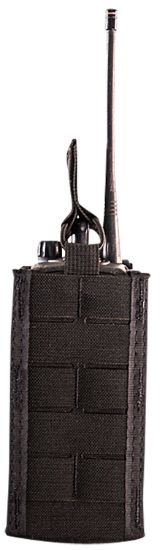 Picture of High Speed Gear 41Rd00bk Taco Duty Radio Holder, Black Nylon With Molle Exterior & Bungee Pull Tongue, Fits Molle & 2" Belt 