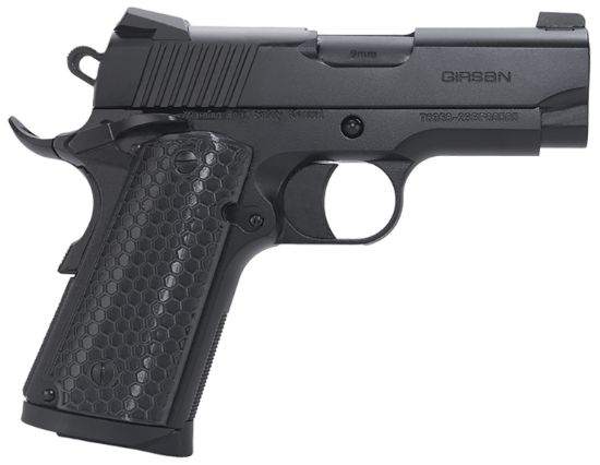 Picture of Eaa Girsan 392050 Mc1911 Sc Untouchable Sub-Compact Frame 45 Acp 6+1 3.40" Black Steel Barrel, Black Serrated Steel Slide & Frame W/Beavertail, Black Polymer Grip 