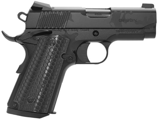 Picture of Girsan 392069 Mc1911 Sc Untouchable Sub-Compact Frame 9Mm 7+1 3.40" Black Steel Barrel, Black Camo Serrated Steel Slide & Frame W/Beavertail, Black Polymer Grip 