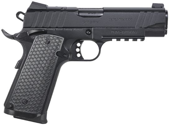 Picture of Eaa Girsan 391044 Mc1911 C Influencer Compact 45 Acp 8+1 4.40" Blued Steel Barrel, Black Cerakote Optic Ready/Serrated Steel Slide & Frame W/Picatinny Rail & Beavertail, Black Polymer Grip 