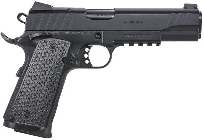 Picture of Eaa Girsan 391047 Mc1911 S Influencer Full Size 45 Acp 8+1 5" Blued Steel Barrel, Black Optic Ready/Serrated Steel Slide & Frame W/Picatinny Rail & Beavertail, Black Polymer Grip 