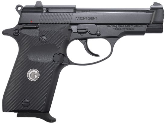 Picture of Eaa Girsan 390825 Mc14g84 380 Acp 13+1 3.80" Black Steel Barrel, Black Serrated Steel Slide, Black Aluminum Frame W/Beavertail, Black Polymer Grip 