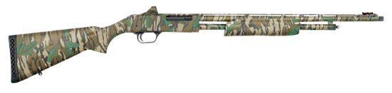 Picture of Mossberg 50133 500 Turkey Full Size 410 Gauge Pump 3" 5+1 20" Mossy Oak Greenleaf Vent Rib Barrel & Optics Cut Steel Receiver, Mossy Oak Greenleaf Synthetic Stock, Holosun 407K Red Dot 