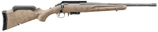 Picture of Ruger 46921 American Ranch Gen Ii 7.62X39mm 5+1 16.10" Cobalt Cerakote Spiral Threaded Barrel, Picatinny Rail Steel Receiver, Flat Dark Earth Splatter Adj Comb Synthetic Stock 