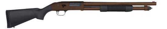 Picture of Mossberg 50781 590 Thunder Ranch 12 Gauge 5+1 3" 18.50" Cylinder Bore, Patriot Brown Barrel/ Optic Cut Rec, Black Synthetic Furniture, Fiber Optic Sight 