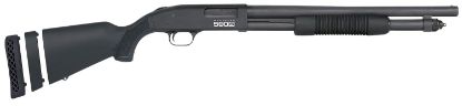 Picture of Mossberg 51607 590S Compact 12 Gauge Pump 3" 5+1 18.50" Matte Blued Steel Barrel, Black Drilled & Tapped Receiver, Adjustable Lop Black Synthetic Stock 