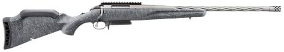 Picture of Ruger 46904 American Gen 2 243 Win Full Size 243 Win 3+1 20" Gun Metal Gray Cerakote Spiral Threaded Barrel, Picatinny Rail Steel Receiver, Gray Splatter Adj Comb Synthetic Stock 