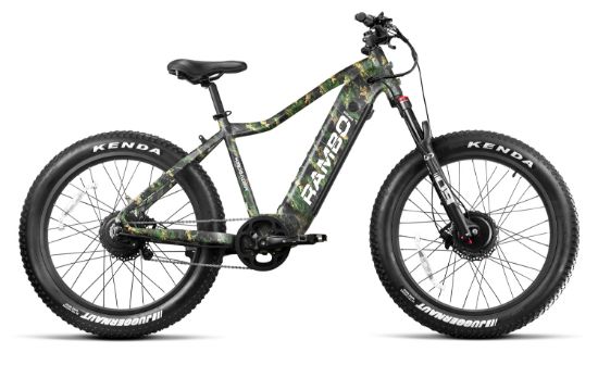 Picture of Rambo Bikes R500x2kffvwc Krusader 2.0 Full Frame Truetimber Viper Western Camo Awd System W/Dual Chain Pivot Tensioner, Dual Bafang G060 Motor, 20 Mph Speed 