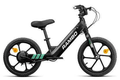 Picture of Rambo Bikes R250lb Lil' Whip Kids Matte Black, 16" Frame Single Speed, 250W Hub Motor, 14 Mph Speed 