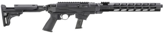 Picture of Ruger 19140 Pc Carbine 9Mm Luger 17+1 16.12" Threaded/Fluted Barrel, Black, Reversible Folding Stock, M-Lok Handguard, Optics Mount 