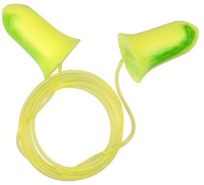 Picture of Allen 4119 Tethered Tapered Foam Ear Plugs 32 Db Yellow/Lime Green 5 Pair 