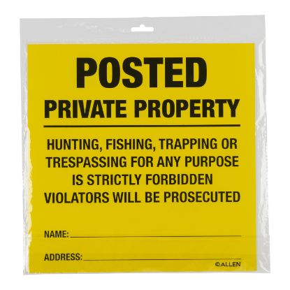 Picture of Allen 15824 Posted No Trespassing Sign 12 Pk 