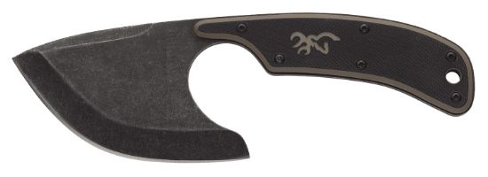 Picture of Browning 3220323 Cutoff 2.50" Fixed Skinner Plain Black Black Oxide Stonewashed 9Cr14mov Ss Blade, Black/Tan G10 Handle 