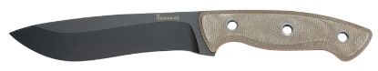 Picture of Browning 3220517B Desolation Large 6" Fixed Drop Point Plain Black Powder Coated 440C Ss Blade, Tan Micarta Laminate Handle 