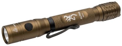 Picture of Browning 3711256 Alpha 2Aa Flashlight Burnt Bronze 36/525 Lumens White Led/Green 