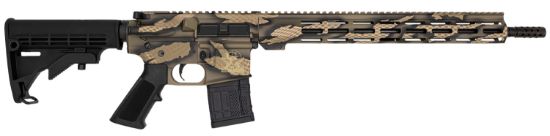 Picture of Great Lakes Firearms Ar-15 223 Wylde 16" 30+1, Serpent Tan Camo Rec/15" Handguard, Black M4 Stock & A2 Grip, Muzzle Brake 