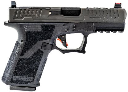 Picture of Faxon Firearms Fx19p Fx-19 Patriot Compact Frame 9Mm Luger 15+1, Black Steel Barrel, Black Dlc Optic Cut/Serrated Stainless Steel Slide, Black Polymer Frame W/Picatinny Rail 