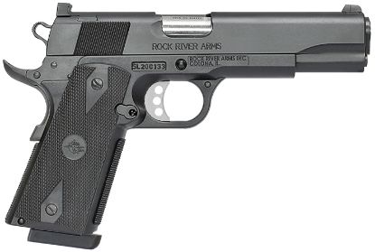 Picture of Rock River Arms Ps6000 Ps6000 45 Acp 7+1 5" Stainless Chrome Moly Barrel, Black Parkerized Serrated Steel Slide & Polymer Frame W/Beavertail, Black Overmolded Grip, Ambidextrous 