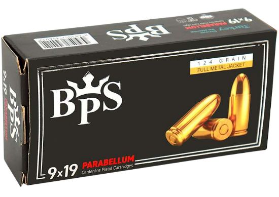 Picture of Hyperion Munitions Parabeelum Bps 9Mm 124 Gr Full Metal Jacket (Fmj) 50 Per Box/20 Cs 