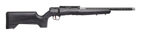 Picture of Savage Arms 70819 B Series Precision Full Size 17 Hmr 10+1 18" Black Threaded Barrel, Black Picatinny Rail Steel Receiver, Black Carbonwood Laminate Fixed Stock 