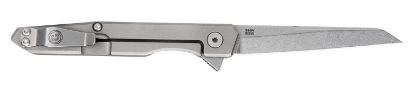 Picture of Southern Grind Sg08300011 Quill 3" Folding Wharncliffe Plain Stonewashed Cpm S90v Blade, 4" Stonewashed Titanium Handle 