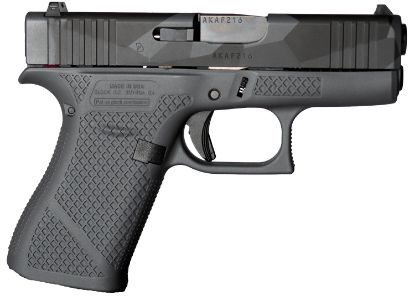 Picture of Weapon Works Ux4350201-228074 G43x Sub-Compact Frame 9Mm Luger 10+1 3.41" Black Steel Barrel, Urban Dazzle Grey W/Mesh Stippling Serrated Steel Slide & Polymer Frame W/Beavertail Usa Made 