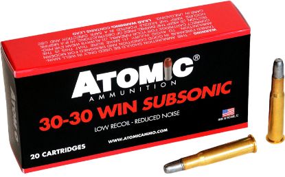 Picture of Atomic Ammunition 00410 Subsonic 30-30 Win 165 Gr Lead Round Nose Flat Point 20 Per Box/ 10 Case 