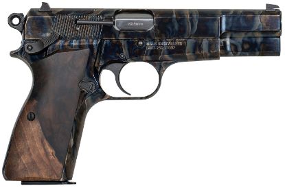 Picture of Mac 12000010 Gp-35 9Mm Luger 15+1 4.70" Black Steel Barrel, Color Case Hardened Serrated Carbon Steel Slide & Frame W/Beavertail, Grade Iii Turkish Walnut Grip 