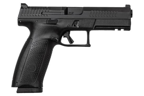 Picture of Cz-Usa 91550 P-10 F 9Mm Luger 19+1 5.10" Black Steel Barrel, Black Nitride Optic Ready/Serrated Steel Slide, Black Polymer Frame W/Picatinny Rail, Ambidextrous 