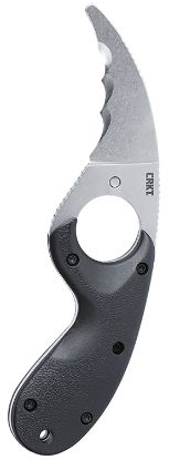 Picture of Crkt 2511 Bear Claw 2.39" Fixed Hawkbill Veff Serrated Stonewashed Aus-8A Ss Blade, Black Textured Grn Handle 