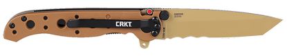 Picture of Crkt M16-10Dz M16-10Dz Edc 3.03" Folding Part Serrated Desert Tan D2 Steel Blade, Desert Tan Grn Handle 