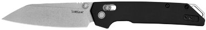 Picture of Kershaw 2038R Iridium 3.40" Folding Reverse Tanto Plain Stonewashed D2 Steel Blade, Black Anodized Aluminum Handle 