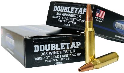 Picture of Doubletap Ammunition 308W165x 308 Win 165 Gr Lead Free Hollow Point 20 Per Box/ 25 Case 