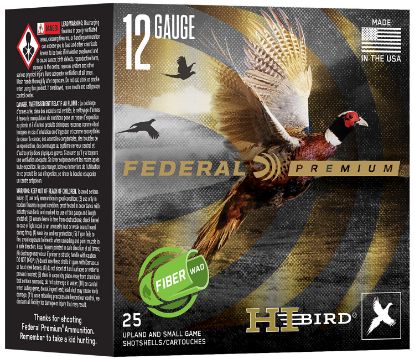 Picture of Federal Hvfb12hw5 Federal Premium Hi-Bird 12 Gauge 2.75" 1 1/4 Oz 25 Per Box/ 10 Case 