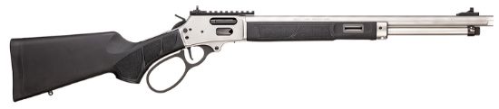 Picture of Smith & Wesson 13812 1854 44 Mag 9+1 19.25" Stainless Steel Threaded Barrel, Picatinny Rail Receiver, Fixed Black Synthetic Stock 