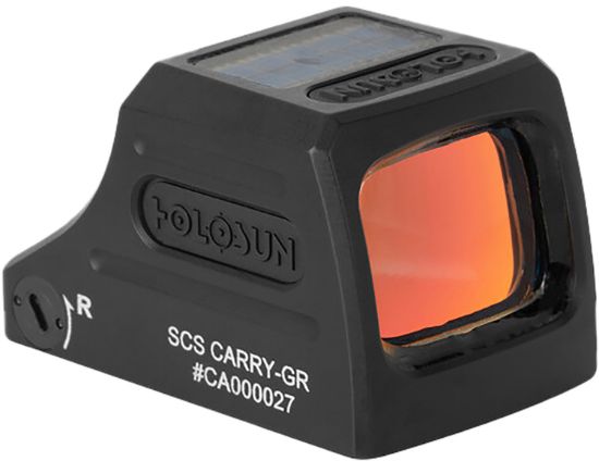 Picture of Holosun Scscarrygr Scs Carry Black Anodized 0.90" X 0.63" 2 Moa Green Dot/32 Moa Circle Multi Reticle K Cut Footprint 