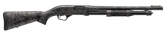 Picture of Winchester Repeating Arms 512457395 Sxp Defender Compact 12 Gauge Pump 3" 5, 2 3/4" Shells 18" Forged Carbon Hydrodip Steel Barrel, Aluminum Receiver, Fixed Forged Carbon Hydrodip Synthetic Stock 