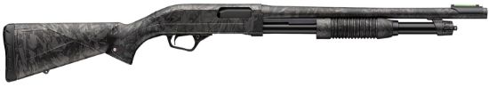 Picture of Winchester Repeating Arms 512457695 Sxp Defender Compact 20 Gauge Pump 3" 5, 2 3/4" Shells 18" Forged Carbon Hydrodip Steel Barrel, Aluminum Receiver, Fixed Forged Carbon Hydrodip Synthetic Stock 
