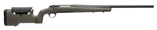 Picture of Browning 035599282 X-Bolt Max Lr 6.5 Creedmoor 4+1 22" Matte Black Fluted Sporter Sr Barrel, Matte Black Drilled & Tapped/X-Lock Mount Steel Receiver, Synthetic Od Green Max Stock W/Adj Comb 