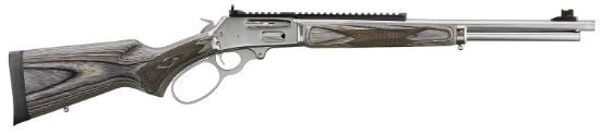 Picture of Marlin 70905 336 Full Size 30-30 Win 6+1 19.10" Polished Stainless Steel Threaded Barrel, Polished Stainless Steel Receiver, Fixed Gray Laminate Stock 