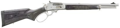 Picture of Marlin 70506 336 Trapper Full Size 30-30 Win 5+1 16.17" Satin Steel Threaded Barrel, Satin Stainless Steel Receiver, Fixed Black Laminate Stock 